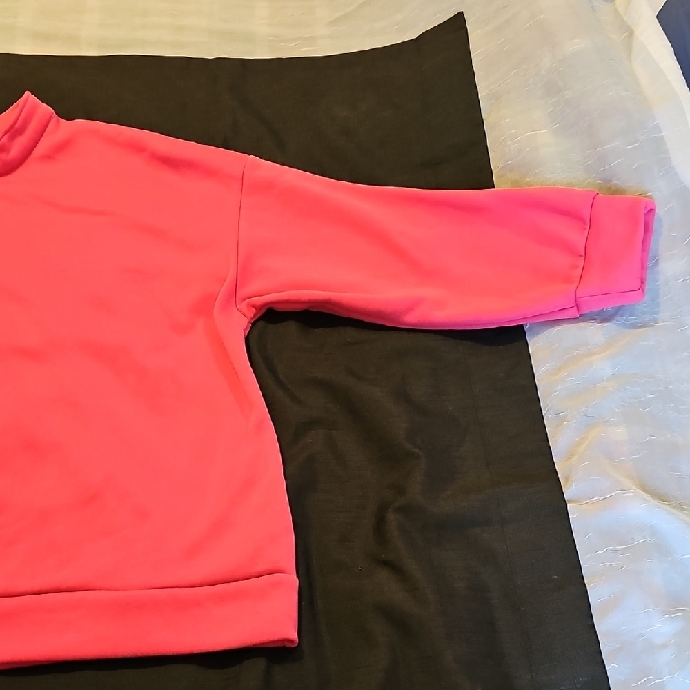 Bright Pink Half-Zip Sweatshirt - Picture 2 of 7
